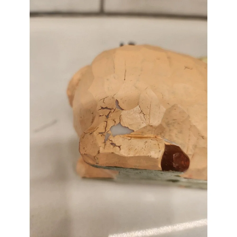 Resin Pig With Goose And Bird On Back And Sunflower Design On His Side Farmhouse